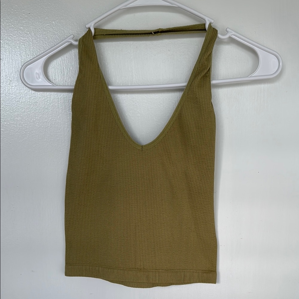 Olive Green Women's Sleeveless Top